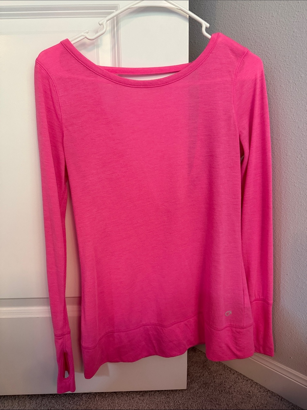 GAP Women's Long Sleeve Top - Bright Pink